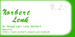 norbert lenk business card